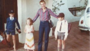 Elon Musk with His mother Maye Musk , younger brother Kimbal Musk, and sister Tosca Musk