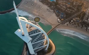 pic of top view of Burj al Arab Dubai