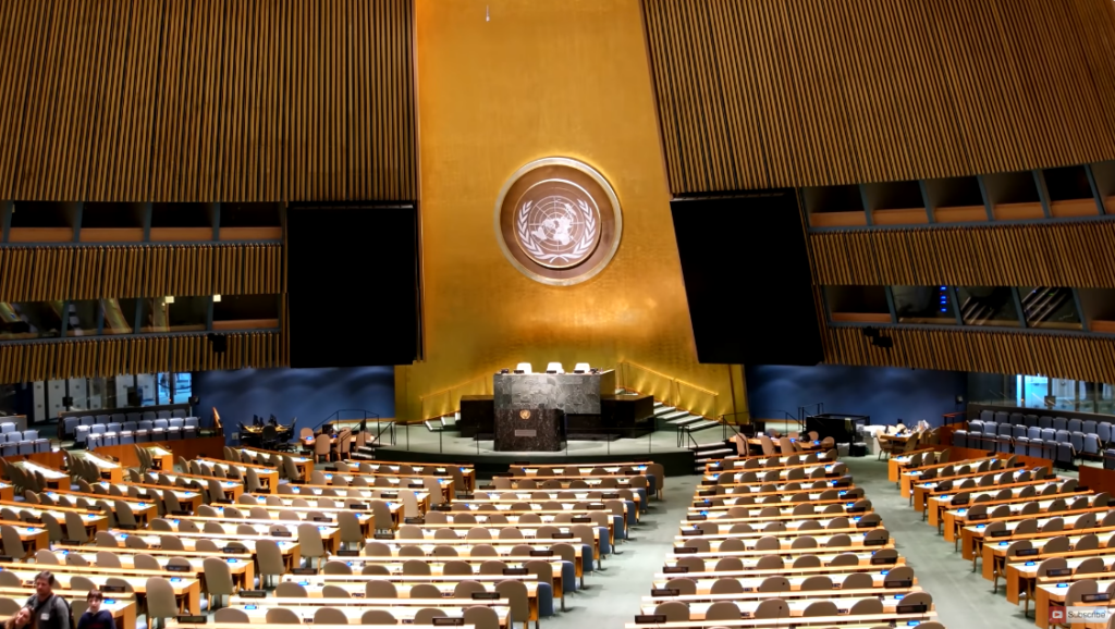 pic of UN General Assembly hall