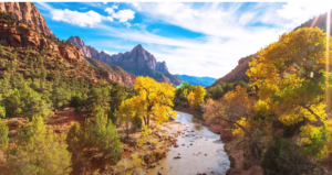 colorful view of Zion National Park