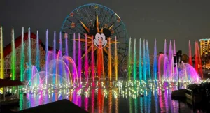 colorful-rainbow-fountains at Disney World