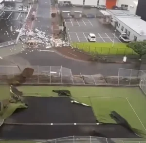 infrastructure destroy due to typhoon in Japan 2018