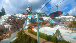 views of water park from ski slope