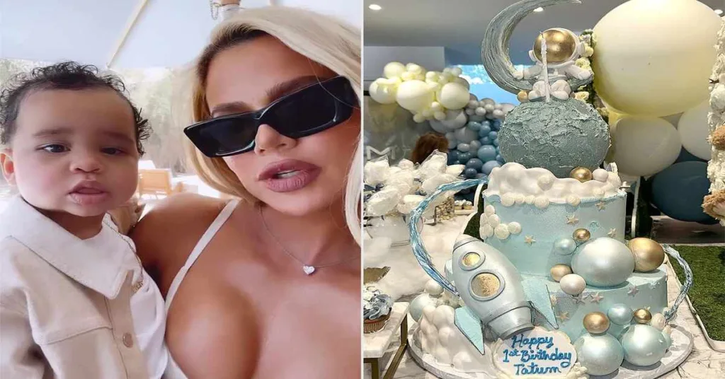 Pic of Khloe-Kardashian-Tatum and Birthday cake