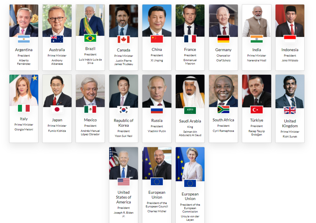 Pic of Leaders of the G 20 summit countries