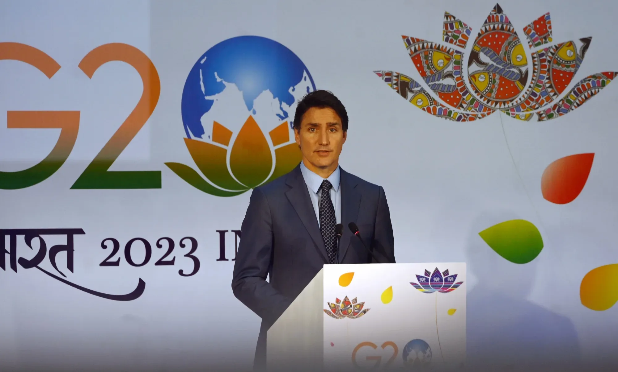 pic of Pm Justin Trudeau speaking at G 20 SummitJustin Trudeau Knocking Out India: Canada vs. India