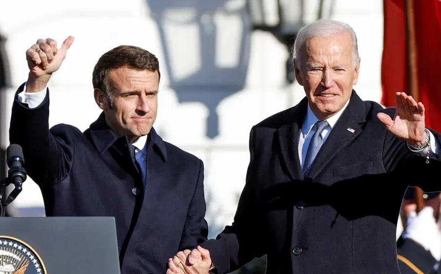 pic of best friend countries leaders President Macron's & President Biden