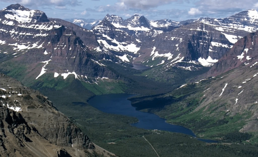 mountain with lake view of  Two Medicine at Glacier National Park