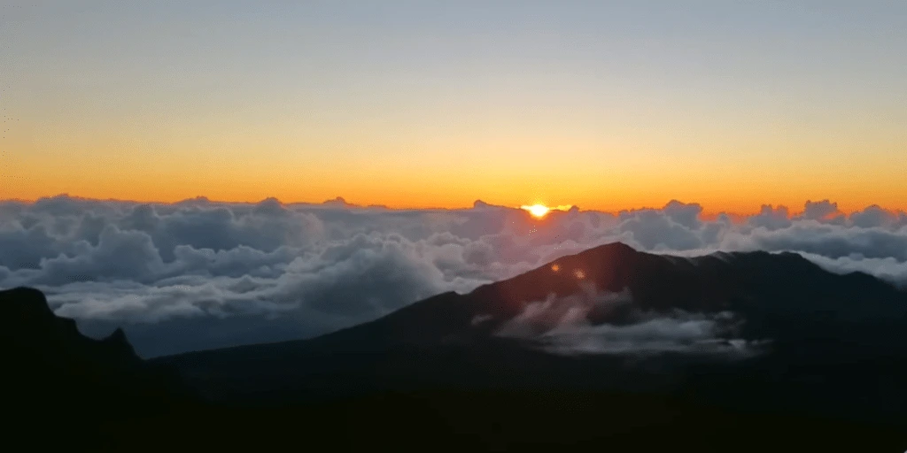 image during sun rise at Haleakala 