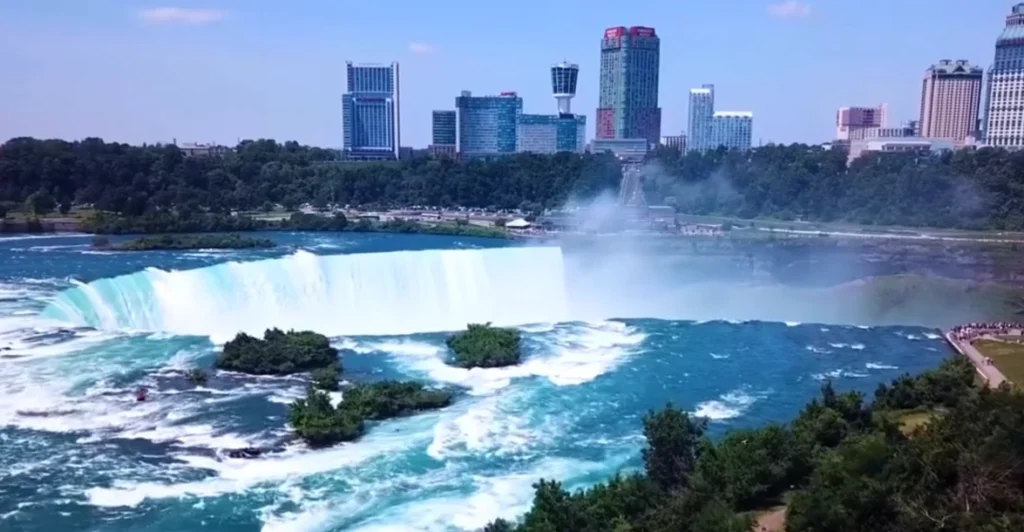 top view of  Niagara Falls