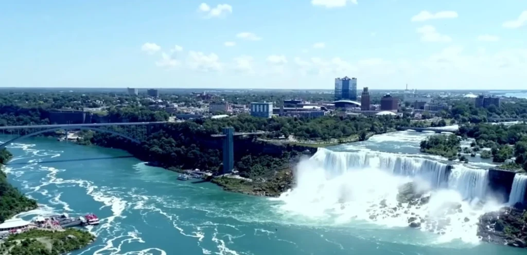 top view of  Niagara Falls
