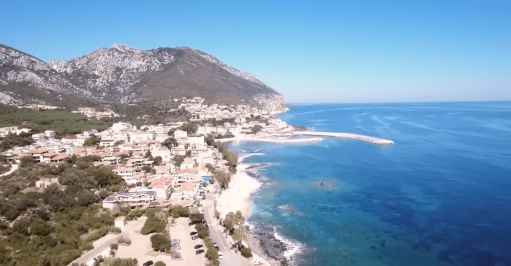 view of beach Supramonte Sardinia