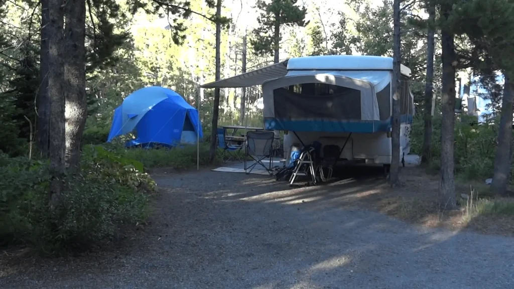 pic of tent & RV for Camping at Glacier National Park