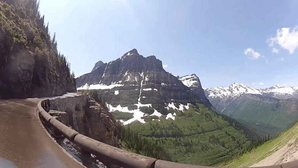 awesome view of snow at Mountains in Glacier National Park 