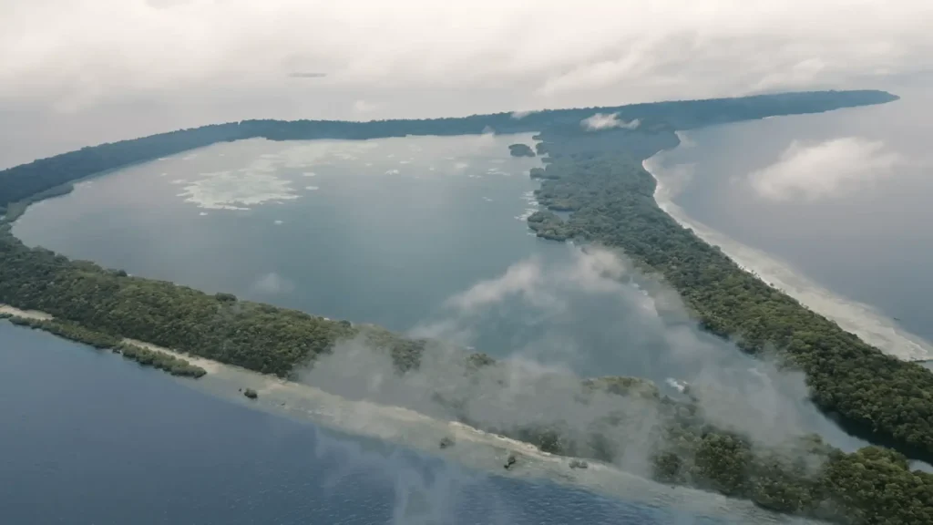 Maratua Island: Your Ultimate Guide to Paradise Diving, Resorts, Turtles 6 Pic of ariel view Kakaban Island