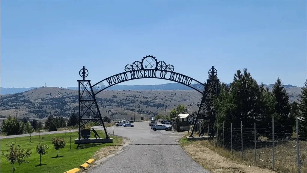 entrance gate of  world museum of mining, things to do in butte Montana 