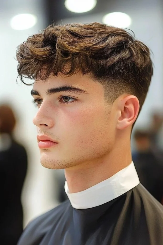 10 Low Taper Fade Fluffy Hair Cuts:Ultimate Guide 2025 13 image of Side Parted Fluff hair style, Low Taper Fade Fluffy Hair