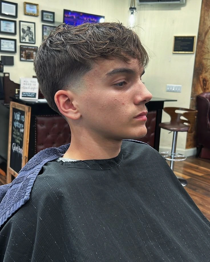 10 Low Taper Fade Fluffy Hair Cuts:Ultimate Guide 2025 18 image of Tapered side burns style, Low Taper Fade Fluffy Hair