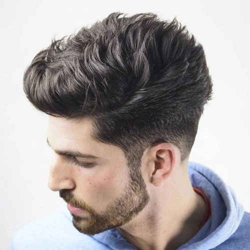 10 Low Taper Fade Fluffy Hair Cuts:Ultimate Guide 2025 11 image of Textured Quiff hair style, Low Taper Fade Fluffy Hair