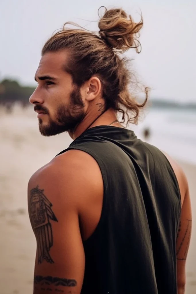 images of The Versatile Man Bun, Haircuts for Men with Straight Hair