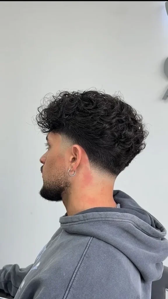 Best Curly Edgar Styles for Men: Short, Medium & Long Curly Hair 7 image of Fade Edgar Haircut for Curly Hair
