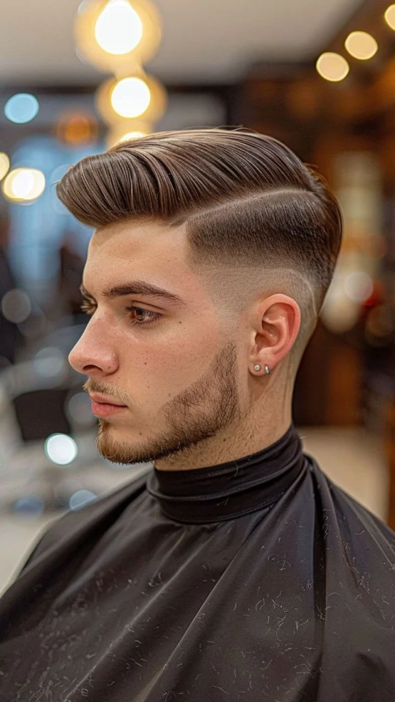 Best One-Sided Haircuts for Men: A Step-by-Step Guide 7 image of One-Sided Pompadour, one side haircut