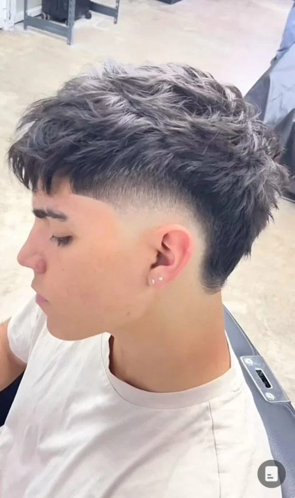 image of Taper Fade Short Mullet Haircut