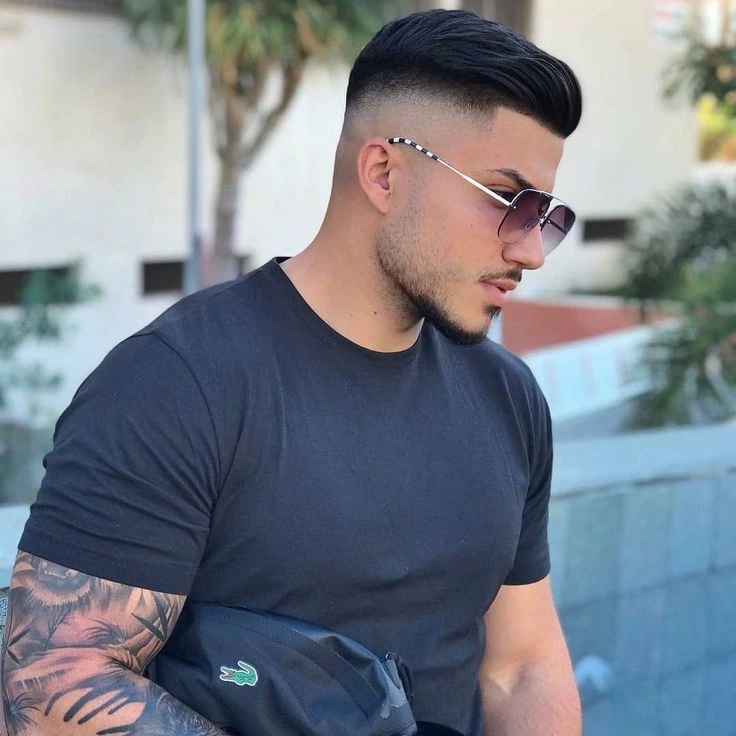 image of undercut taper short fade haircut