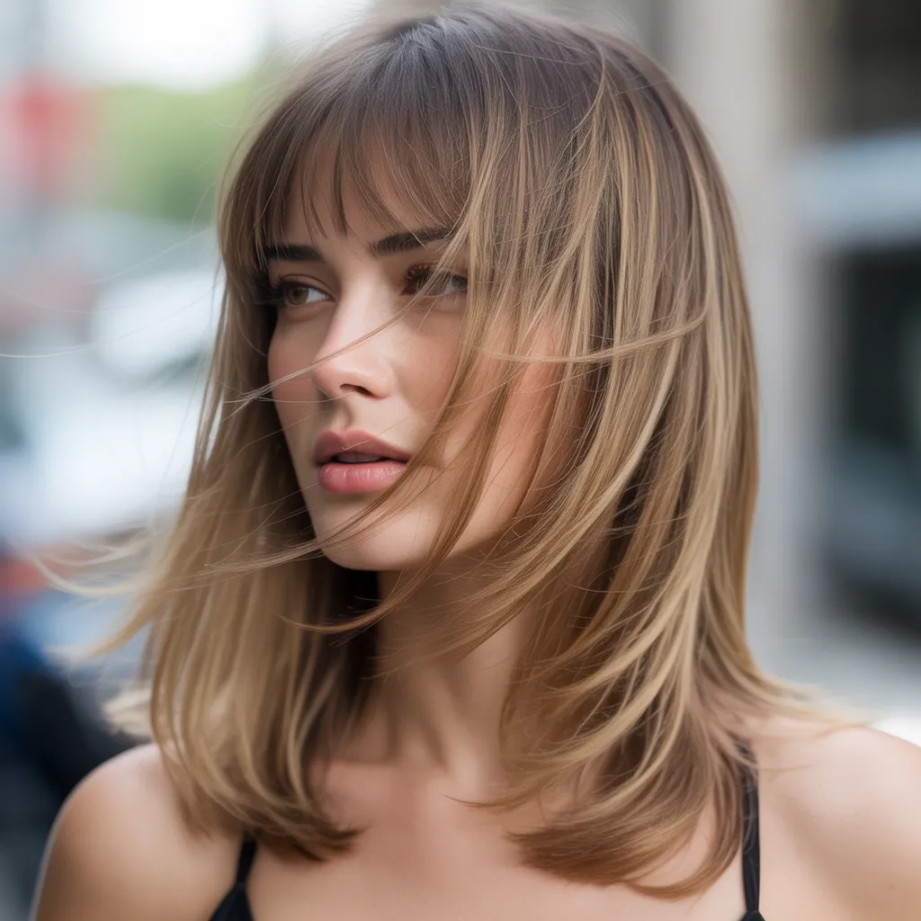 Best Feather Haircut Styles: Long, Medium & Short Hair 2 feather haircut with bangs for women