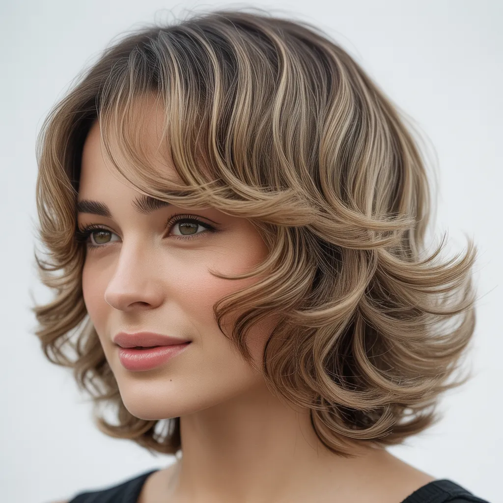 Best Feather Haircut Styles: Long, Medium & Short Hair 6 feather haircut styled with soft waves