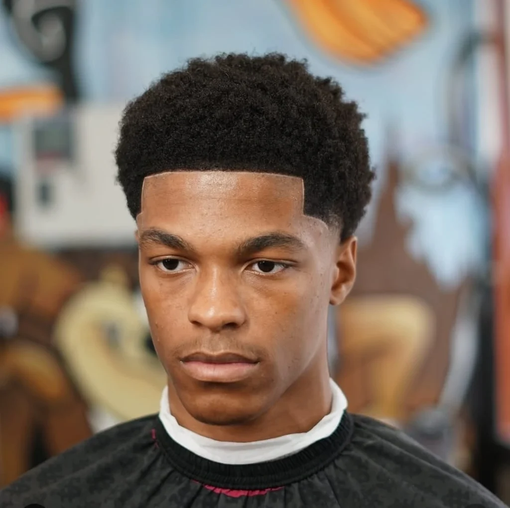 low fade haircut black  image
