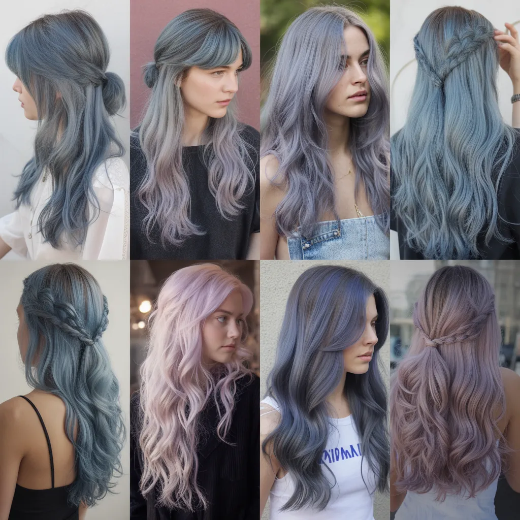 Best Mermaid Haircut Styles: The Ultimate Guide (with Images) 3 Mermaid haircut inspiration collage with layered hairstyles and beach waves.