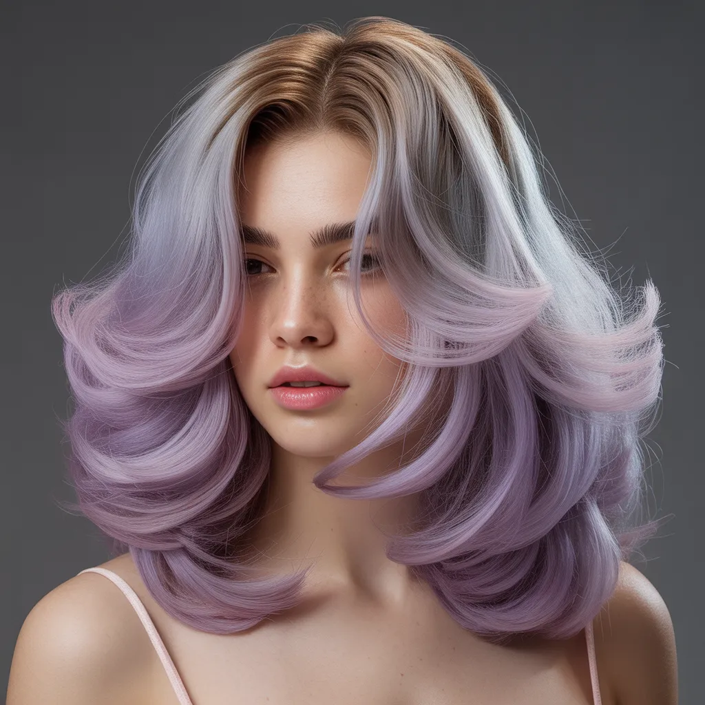 Best Mermaid Haircut Styles: The Ultimate Guide (with Images) 2 Trendy mermaid haircut with layered waves and shiny hair texture.