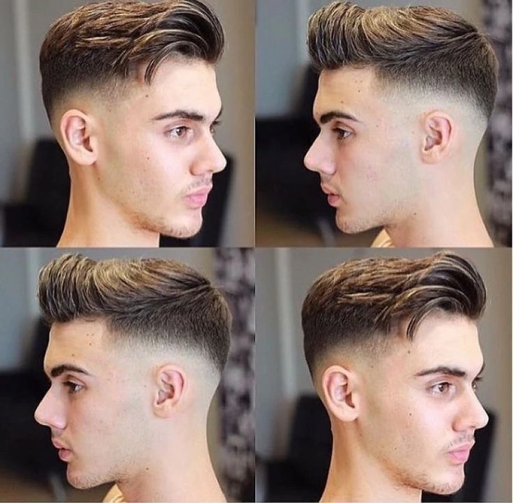 v shape fade haircut.