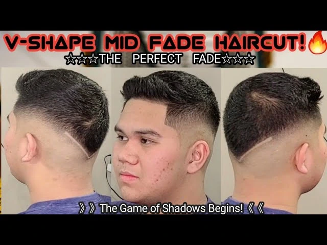 v shape fade haircut.