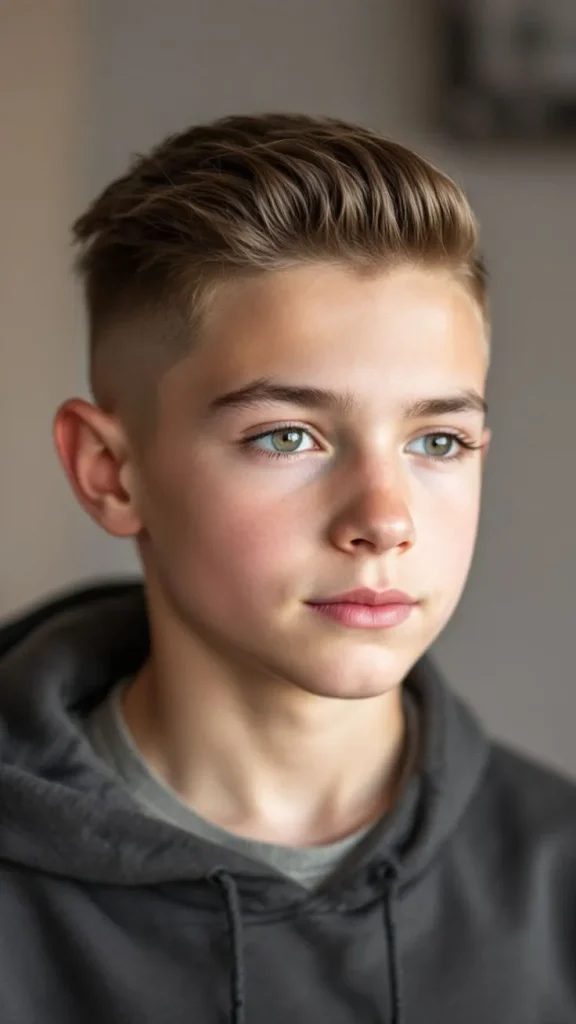 image of Classic Undercut Boys Haircuts Long on Top