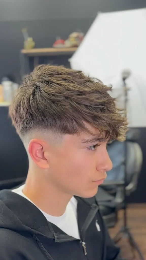 image of Taper Fade Boys Haircuts Long on Top