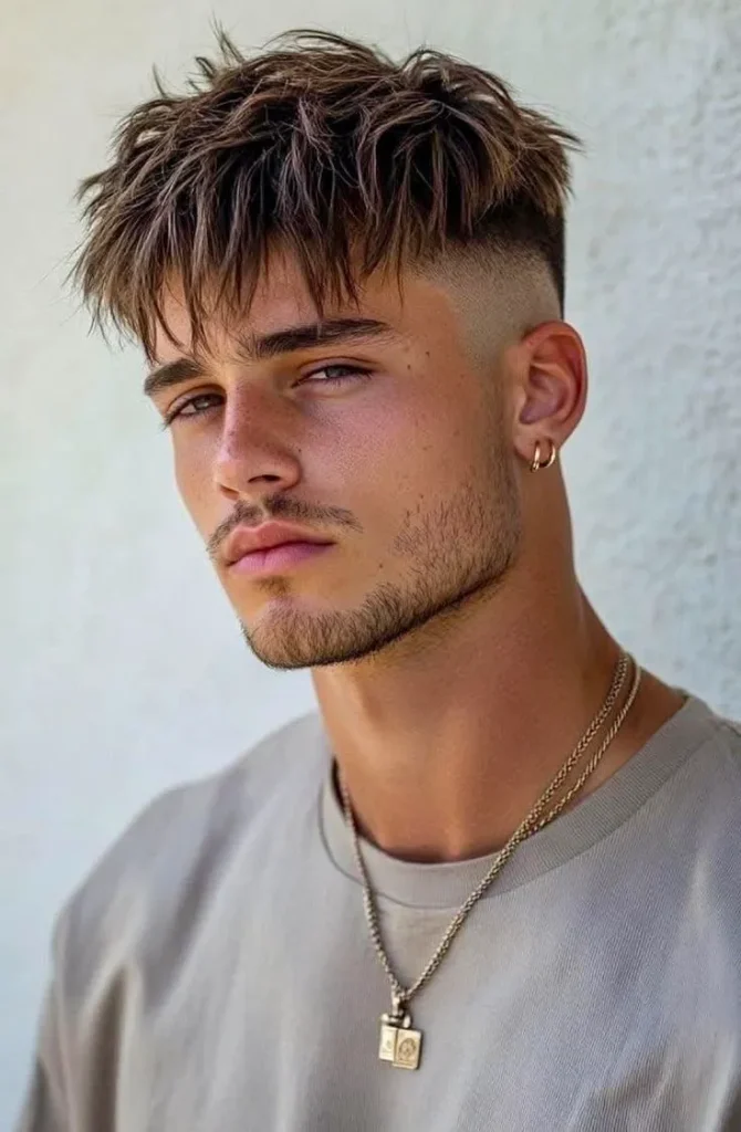 10 Trendy Triangle Face Haircut for Men in 2025 7 image of Tapered Undercut triangle face shape haircut