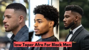 image of low taper afro for Black Men