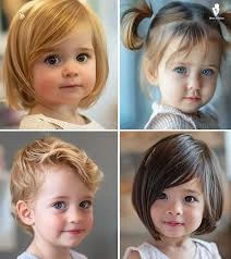 short hair baby girl haircut.
