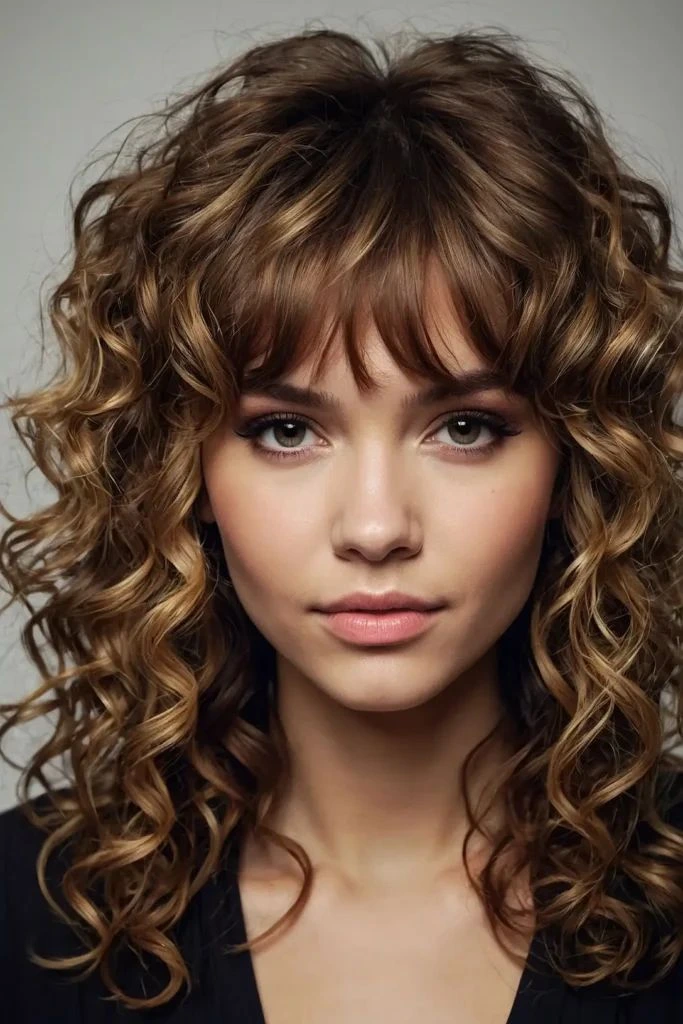 10 Trendy Shag Haircuts For Women 2025 3 image of Curly Shag Haircut