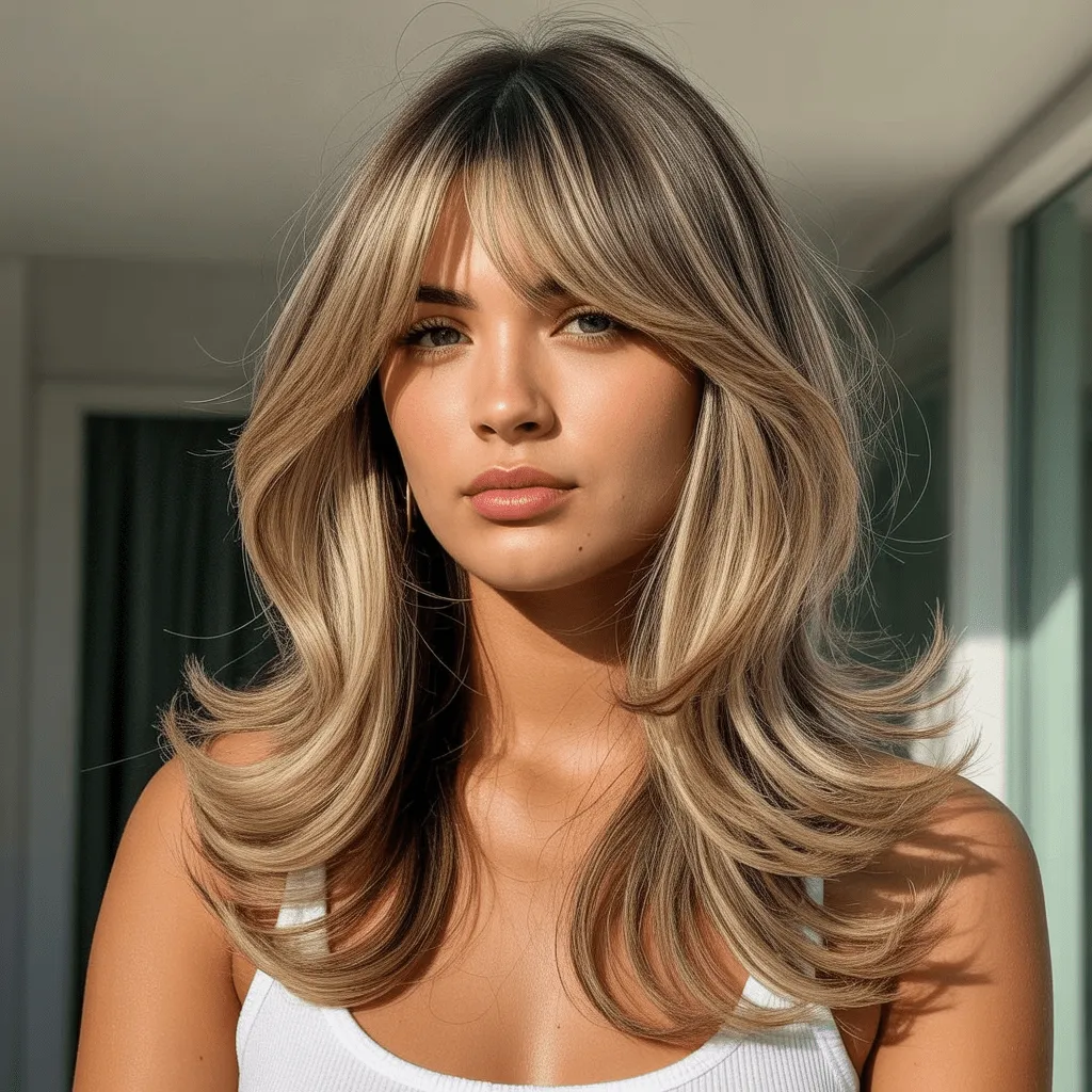 Butterfly Haircut for Long Hair 2026:Best Flattering Look 9 corte mariposa flequillo joven