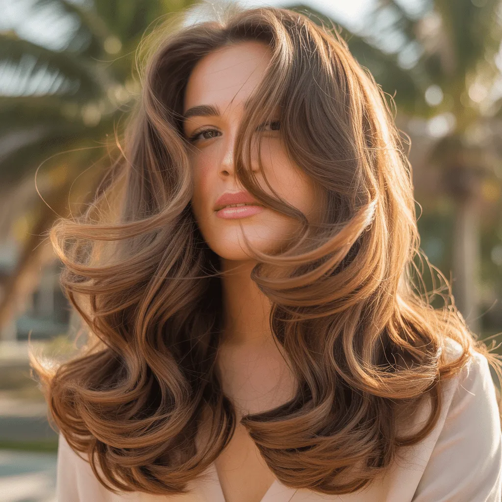 Butterfly Haircut for Long Hair 2026:Best Flattering Look 33 corte mariposa ondas definidas