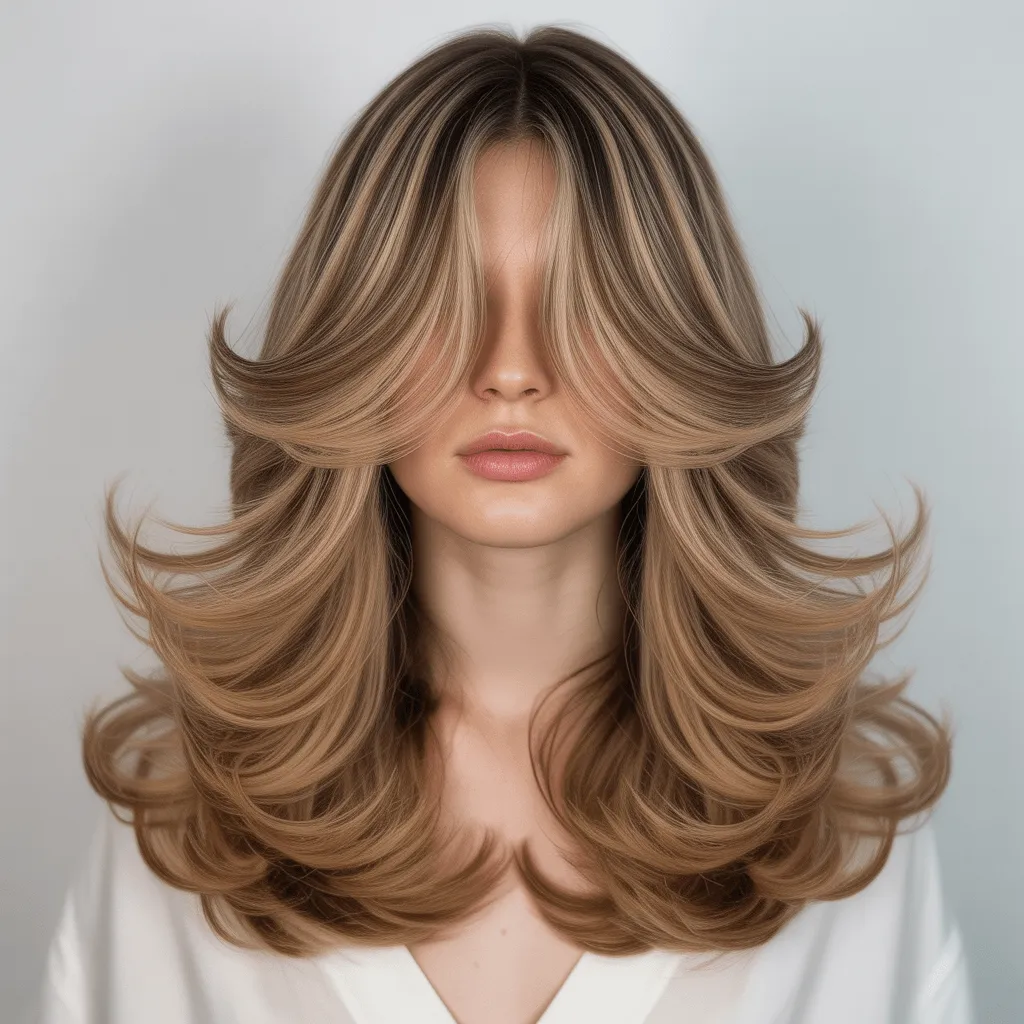 Butterfly Haircut for Long Hair 2026:Best Flattering Look 18 corte mariposa ondas largas