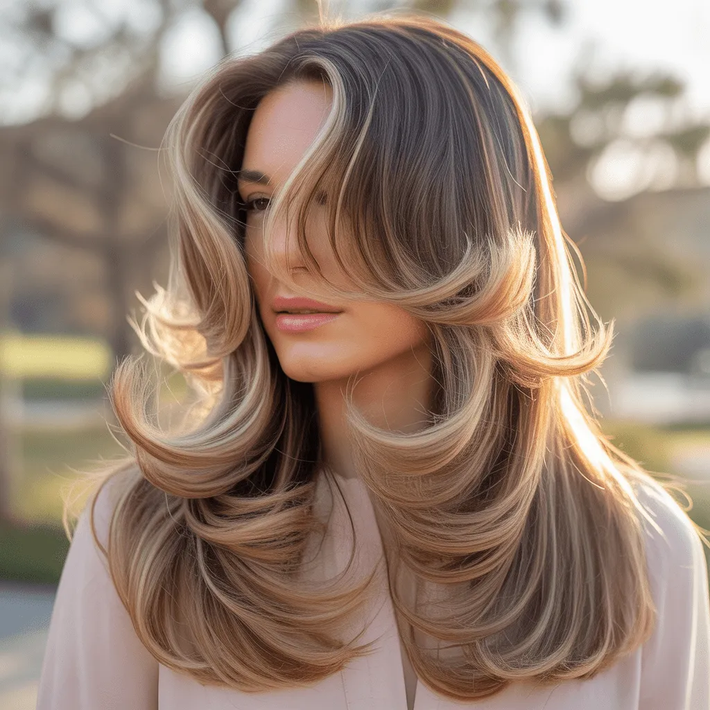 Butterfly Haircut for Long Hair 2026:Best Flattering Look 21 corte mariposa ondas ligeras