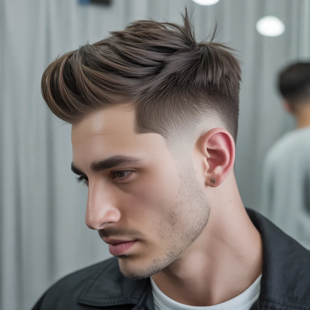 Modern double side haircut 2026 with faded sides and textured top