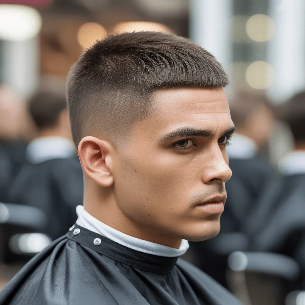 2025 Best Warrior Haircut Styles: The Ultimate Guide 5 A sleek and sharp classic warrior haircut with short sides and a fuller top, perfect for adding style and power to any look.