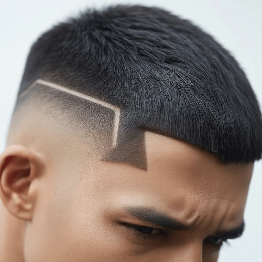 2025 Best Warrior Haircut Styles: The Ultimate Guide 6 A warrior-inspired haircut with short sides and a thick, sharp top, ideal for making a powerful and memorable impression