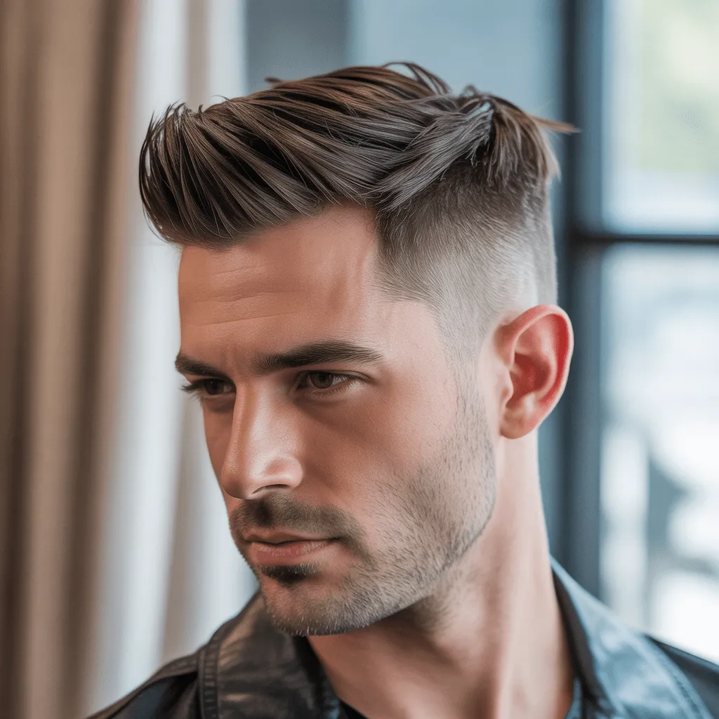 2025 Best Warrior Haircut Styles: The Ultimate Guide 8 A clean-cut modern warrior haircut with short sides and a sleek, longer top, perfect for any modern gentleman.