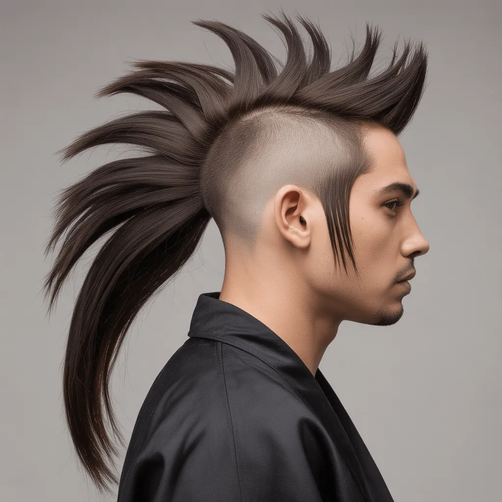 2025 Best Warrior Haircut Styles: The Ultimate Guide 18 A warrior wolf tail haircut with a sleek, tapered crown and dramatic, longer tail at the back, perfect for bold personalities.
